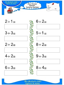 Çocuklar İçin toplam işlemi yaprak testleri 